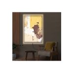 Kanvas Beyaz Üzeri Renkli Soyut Desenli Modern Ledli Tablo 90 X 60 ZVHRKNVSLK575C90X60