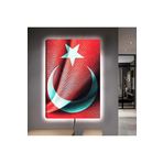 Kanvas Dalgalanan Türk Bayraği Ledli Tablo 50 X 70 ZVHRKNVSLK137B50X70