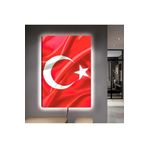 Kanvas Dalgalanan Türk Bayraği Ledli Tablo 70 X 100 ZVHRKNVSLK422C70X100