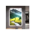 Kanvas Doğa Ve Akarsu Ledli Tablo 90 X 60
