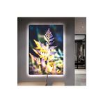 Kanvas Eğrelti Otu Ledli Tablo 50 X 70
