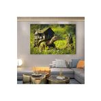Kanvas Ev Taşiyan Kamlumbağa Ve Kuş Yatay Tablo 120 X 80