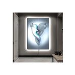 Kanvas Gri Arka Planli Heykel Kafalari Sanat Ledli Tablo 50 X 70
