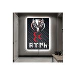 Kanvas Gri Arka Planli Kirmizi 3 Hilal Ledli Tablo 70 X 100