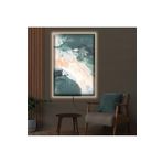 Kanvas Gri Ve Pembe Arka Planli Beyaz Insan Eli Modern Ledli Tablo 90 X 60