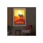 Kanvas Güneş Arka Planli Travel To Morocco Ledli Tablo 90 X 60