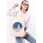Kanvas Istanbul Gece Baskılı Bez Çanta