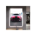 Kanvas Kirmizi Spor Araba Ledli Tablo 90 X 60