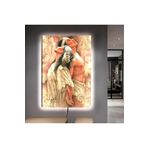 Kanvas Kizil Dereli Aşiklar Ledli Tablo 70 X 100