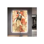 Kanvas Kizil Dereli Aşiklar Ledli Tablo 90 X 60