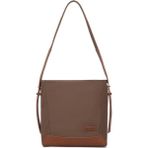 Kanvas Kumaş Kadın Omuz Çantası Smart Bags 1331 - Açık - Kahverengi