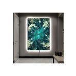 Kanvas Mavi Soyut Desenli Ledli Tablo 90 X 60