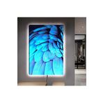 Kanvas Mavi Tüyler Ledli Tablo 50 X 70