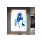 Kanvas Mor Elbiseli Ve Şapkali Kadin Ledli Tablo 50 X 70