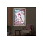 Kanvas Renkli Arka Planli Beyaz Ve Pembe Çiçekler Ledli Tablo 70 X 100 ZVHRKNVSLK494C100X70