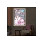 Kanvas Renkli Arka Planli Beyaz Ve Pembe Çiçekler Ledli Tablo 90 X 60 ZVHRKNVSLK494B90X60