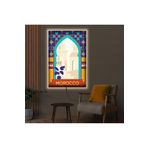 Kanvas Renkli Desenli Arka Planli Morocco Ledli Tablo 50 X 70
