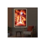 Kanvas Renkli Soyut Desenli Modern Ledli Tablo 90 X 60 ZVHRKNVSLK558B90X60