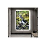 Kanvas Şelale Ve Doğa Ledli Tablo 50 X 70