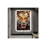 Kanvas Sinirli Kaplan Ledli Tablo 90 X 60
