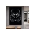 Kanvas Siyah Arka Planli Kartal Tablo 100 X 70 ZVHRKNVSKVS210B70X100