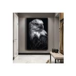 Kanvas Siyah Arka Planli Kartal Tablo 120 X 80 ZVHRKNVSBKVS118B80X120