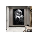 Kanvas Siyah Arka Planli Kartal Tekli Tablo 40 X 60 ZVHRKNVSTKVS118B40X60