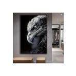 Kanvas Siyah Arka Planli Kartal Tekli Tablo 90 X 60 ZVHRKNVSK118C60X90