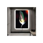 Kanvas Su Damlaciği Ve Tüy Ledli Tablo 90 X 60