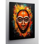 Kanvas Tablo Afrika Maskesi Deseni