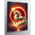 Kanvas Tablo Altın Işıklı Unicorn