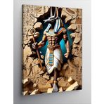 Kanvas Tablo Antik Mısır Tanrısı Anubis Kabartması, 100 x 140