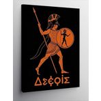 Kanvas Tablo Antik Yunan Savaşçı Çizimi, 100 x 140