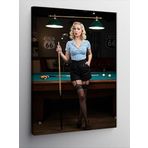 Kanvas Tablo Bilardo Masası ve Kadın, 100 x 140