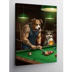 Kanvas Tablo Bilardo Masasında Köpekler, 100 x 140 CNVSDKEY139862