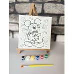 Kanvas Tablo Boyama Seti Mickey Mause Temalı
