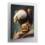 Kanvas Tablo Burger Yiyen Kartal