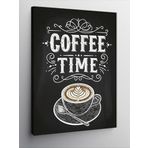 Kanvas Tablo "Coffee Time" Yazılı Poster, 100 x 140
