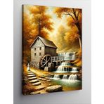 Kanvas Tablo Değirmen Ve Doğa Manzarası, 100 x 140 CNVSDKEY139553