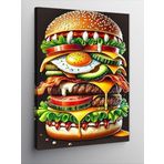 Kanvas Tablo Dev Burger Ve Malzemeler, 70 x 100