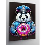 Kanvas Tablo Donut Tutan Polis Panda, 70 x 100