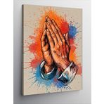 Kanvas Tablo Dua Eden Eller Çizimi, 70 x 100 CNVSDKEY137436