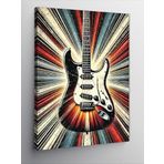 Kanvas Tablo Elektro Gitar Ve Renkli Işıklar, 50 x 70