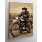 Kanvas Tablo Eski Dönem Motosiklet, 50 x 70