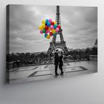 Kanvas Tablo Eyfel Kulesi Balonları