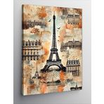 Kanvas Tablo Eyfel Kulesi Ve Paris Manzarası, 50 x 70 CNVSDKEY141843
