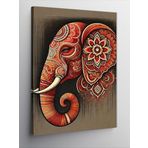 Kanvas Tablo Fil Ve Mandala Deseni, 70 x 100