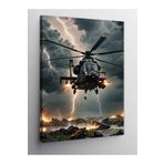 Kanvas Tablo Fırtınalı Helikopter