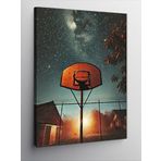 Kanvas Tablo Gece Basketbol Sahası, 100 x 140 CNVSDKEY137742