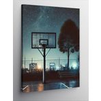 Kanvas Tablo Gece Basketbol Sahası, 50 x 70 CNVSDKEY137171